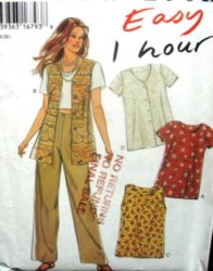 6362 EZ 1 HR TOPS BUTTONS/SLEEVES OR NOT LENGTHS PATTERN 8-18